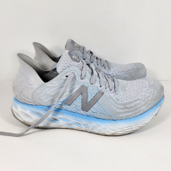 New Balance Shoes - New Balance Fresh Foam 1080 v10 Womens 11 2E Wide Grey Blue Running W1080G10